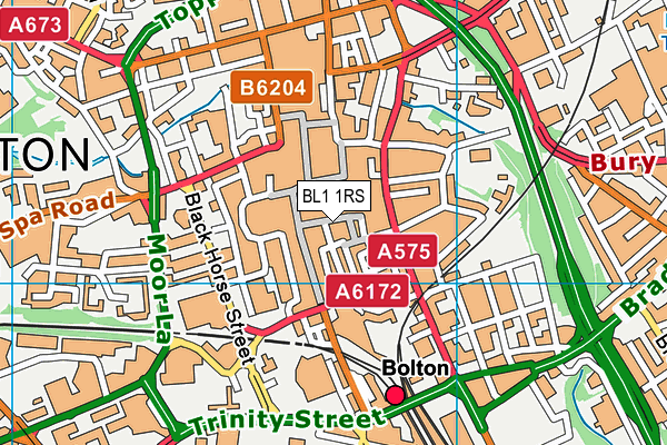 BL1 1RS map - OS VectorMap District (Ordnance Survey)