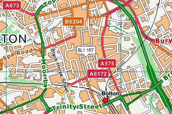 BL1 1RT map - OS VectorMap District (Ordnance Survey) BL1 1RT map - OS VectorMap District (Ordnance Survey)