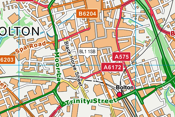 BL1 1SB map - OS VectorMap District (Ordnance Survey) BL1 1SB map - OS VectorMap District (Ordnance Survey)