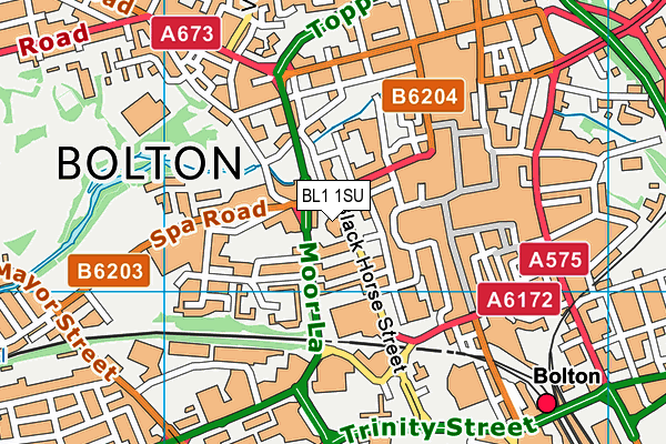 BL1 1SU map - OS VectorMap District (Ordnance Survey) BL1 1SU map - OS VectorMap District (Ordnance Survey)