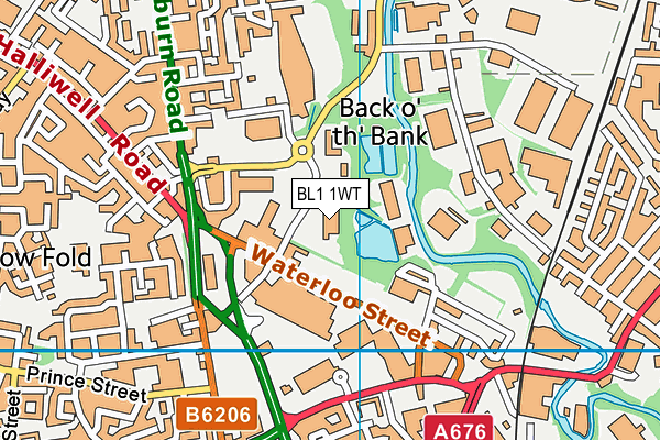 BL1 1WT map - OS VectorMap District (Ordnance Survey) BL1 1WT map - OS VectorMap District (Ordnance Survey)