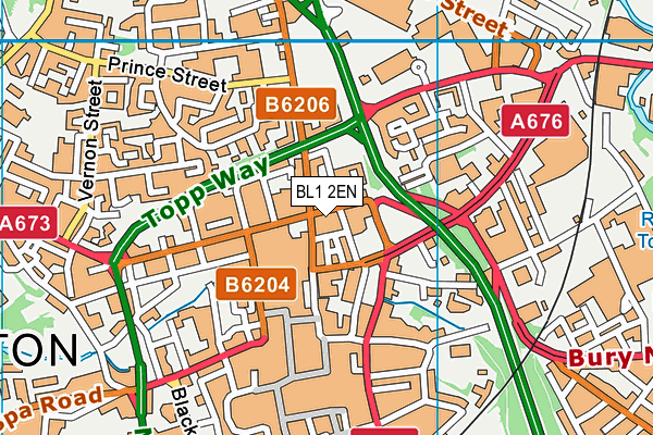 BL1 2EN map - OS VectorMap District (Ordnance Survey) BL1 2EN map - OS VectorMap District (Ordnance Survey)