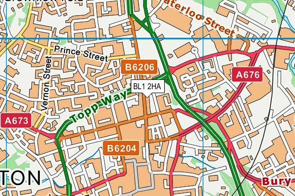 BL1 2HA map - OS VectorMap District (Ordnance Survey) BL1 2HA map - OS VectorMap District (Ordnance Survey)