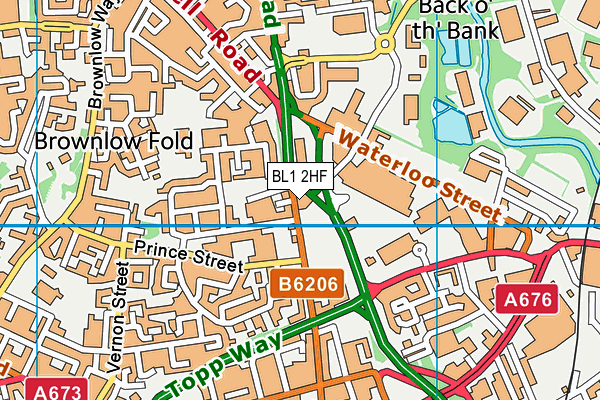 BL1 2HF map - OS VectorMap District (Ordnance Survey) BL1 2HF map - OS VectorMap District (Ordnance Survey)