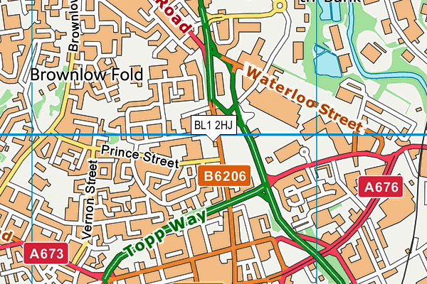 BL1 2HJ map - OS VectorMap District (Ordnance Survey) BL1 2HJ map - OS VectorMap District (Ordnance Survey)