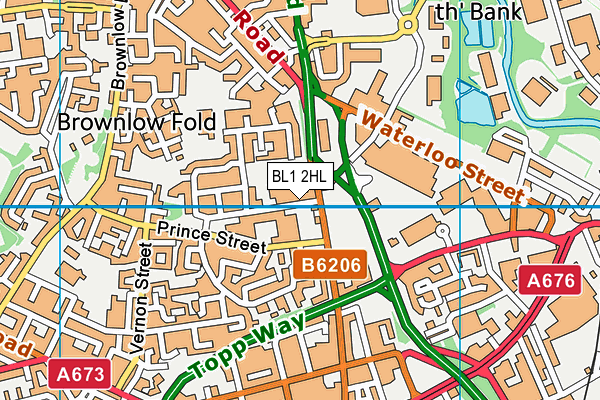 BL1 2HL map - OS VectorMap District (Ordnance Survey) BL1 2HL map - OS VectorMap District (Ordnance Survey)