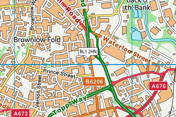 BL1 2HN map - OS VectorMap District (Ordnance Survey) BL1 2HN map - OS VectorMap District (Ordnance Survey)