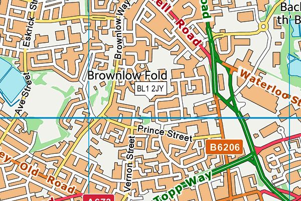 BL1 2JY map - OS VectorMap District (Ordnance Survey) BL1 2JY map - OS VectorMap District (Ordnance Survey)