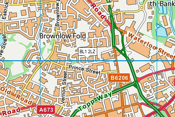 BL1 2LZ map - OS VectorMap District (Ordnance Survey) BL1 2LZ map - OS VectorMap District (Ordnance Survey)