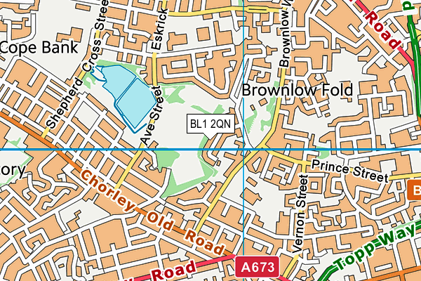 BL1 2QN map - OS VectorMap District (Ordnance Survey)