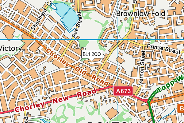 BL1 2QQ map - OS VectorMap District (Ordnance Survey) BL1 2QQ map - OS VectorMap District (Ordnance Survey)