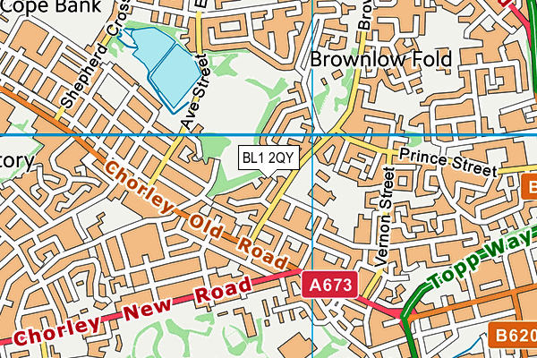 BL1 2QY map - OS VectorMap District (Ordnance Survey) BL1 2QY map - OS VectorMap District (Ordnance Survey)