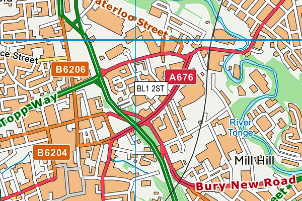 BL1 2ST map - OS VectorMap District (Ordnance Survey) BL1 2ST map - OS VectorMap District (Ordnance Survey)