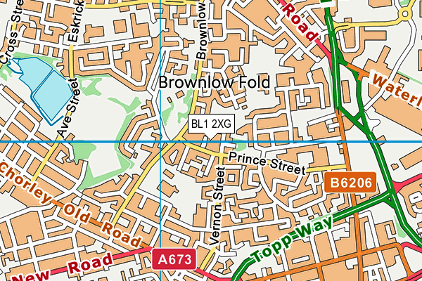 BL1 2XG map - OS VectorMap District (Ordnance Survey) BL1 2XG map - OS VectorMap District (Ordnance Survey)