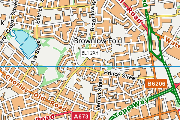 BL1 2XH map - OS VectorMap District (Ordnance Survey) BL1 2XH map - OS VectorMap District (Ordnance Survey)
