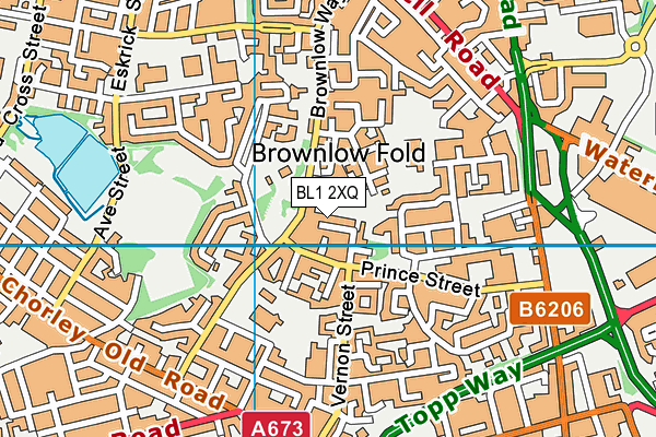 BL1 2XQ map - OS VectorMap District (Ordnance Survey)