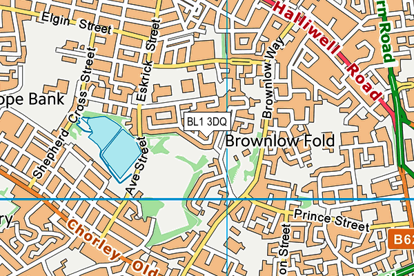 BL1 3DQ map - OS VectorMap District (Ordnance Survey) BL1 3DQ map - OS VectorMap District (Ordnance Survey)