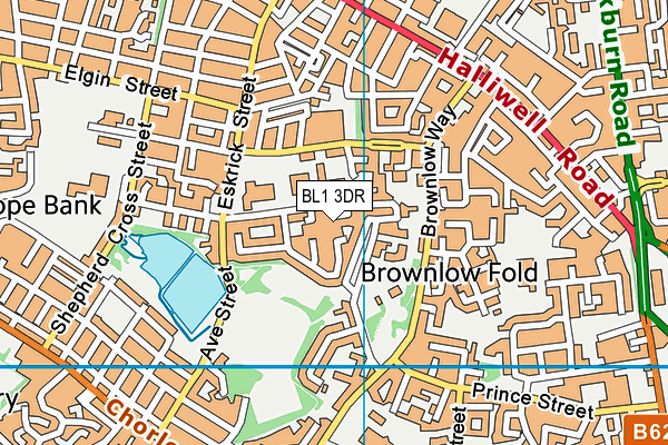 BL1 3DR map - OS VectorMap District (Ordnance Survey) BL1 3DR map - OS VectorMap District (Ordnance Survey)