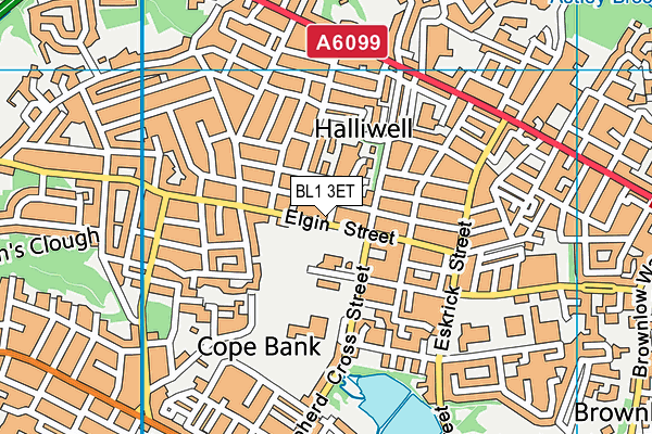 BL1 3ET map - OS VectorMap District (Ordnance Survey) BL1 3ET map - OS VectorMap District (Ordnance Survey)