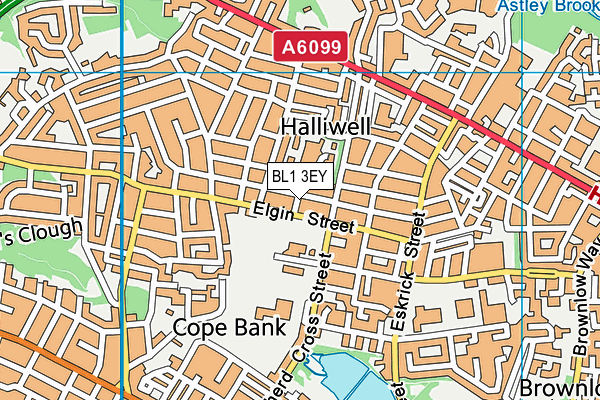 BL1 3EY map - OS VectorMap District (Ordnance Survey) BL1 3EY map - OS VectorMap District (Ordnance Survey)
