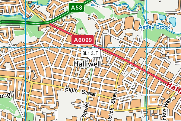 BL1 3JT map - OS VectorMap District (Ordnance Survey) BL1 3JT map - OS VectorMap District (Ordnance Survey)