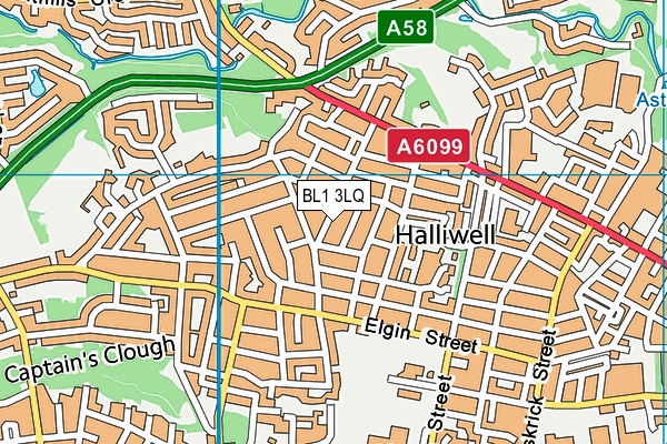 BL1 3LQ map - OS VectorMap District (Ordnance Survey) BL1 3LQ map - OS VectorMap District (Ordnance Survey)