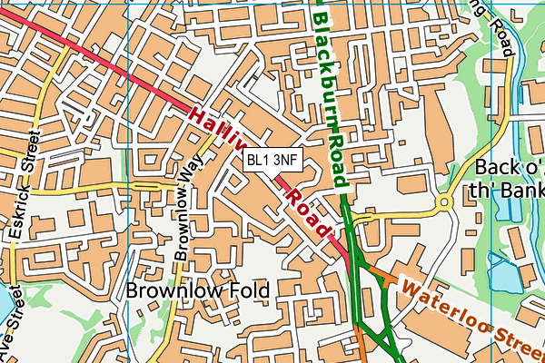 BL1 3NF map - OS VectorMap District (Ordnance Survey) BL1 3NF map - OS VectorMap District (Ordnance Survey)