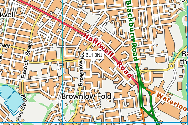 BL1 3NJ map - OS VectorMap District (Ordnance Survey) BL1 3NJ map - OS VectorMap District (Ordnance Survey)