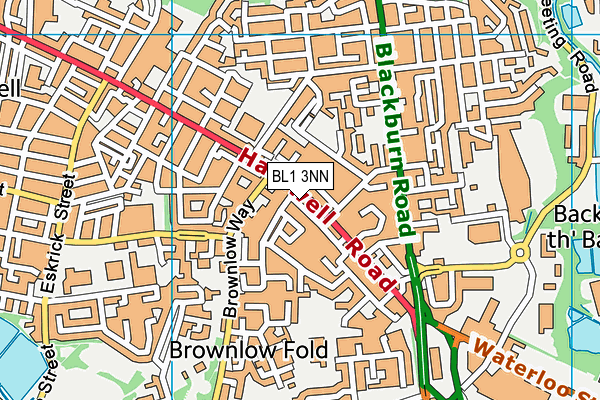 BL1 3NN map - OS VectorMap District (Ordnance Survey) BL1 3NN map - OS VectorMap District (Ordnance Survey)