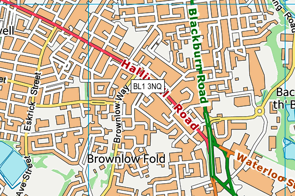BL1 3NQ map - OS VectorMap District (Ordnance Survey)