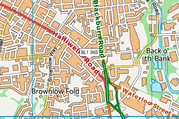 BL1 3NS map - OS VectorMap District (Ordnance Survey) BL1 3NS map - OS VectorMap District (Ordnance Survey)