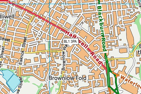 BL1 3PA map - OS VectorMap District (Ordnance Survey) BL1 3PA map - OS VectorMap District (Ordnance Survey)