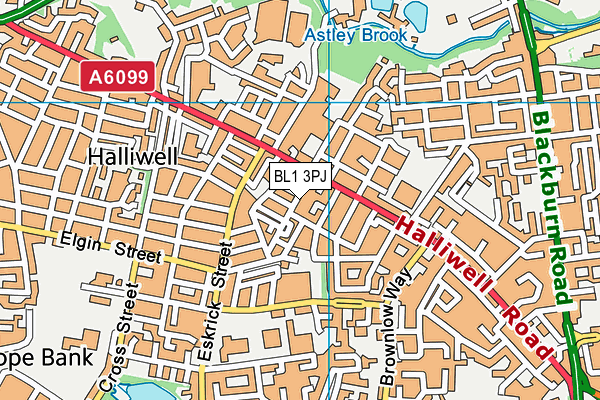 BL1 3PJ map - OS VectorMap District (Ordnance Survey) BL1 3PJ map - OS VectorMap District (Ordnance Survey)