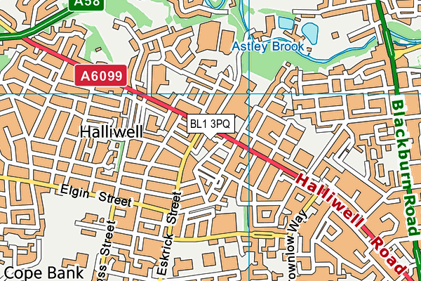 BL1 3PQ map - OS VectorMap District (Ordnance Survey) BL1 3PQ map - OS VectorMap District (Ordnance Survey)