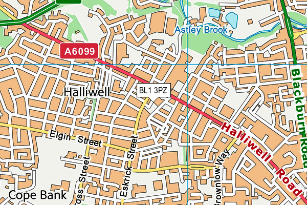 BL1 3PZ map - OS VectorMap District (Ordnance Survey) BL1 3PZ map - OS VectorMap District (Ordnance Survey)