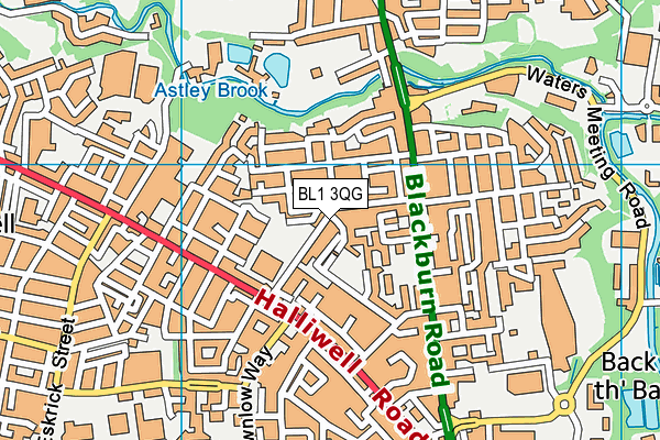 BL1 3QG map - OS VectorMap District (Ordnance Survey) BL1 3QG map - OS VectorMap District (Ordnance Survey)