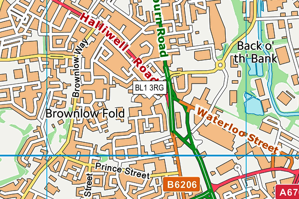 BL1 3RG map - OS VectorMap District (Ordnance Survey) BL1 3RG map - OS VectorMap District (Ordnance Survey)