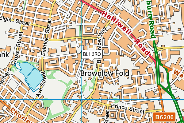 BL1 3RQ map - OS VectorMap District (Ordnance Survey) BL1 3RQ map - OS VectorMap District (Ordnance Survey)