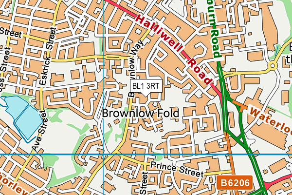 BL1 3RT map - OS VectorMap District (Ordnance Survey) BL1 3RT map - OS VectorMap District (Ordnance Survey)
