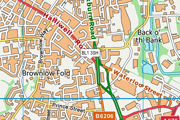 BL1 3SH map - OS VectorMap District (Ordnance Survey)