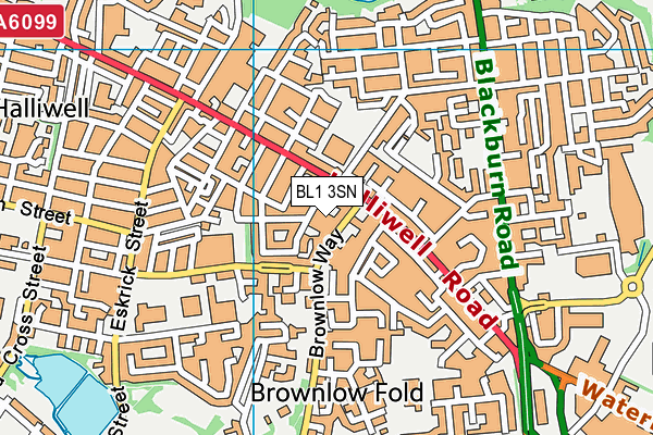 BL1 3SN map - OS VectorMap District (Ordnance Survey) BL1 3SN map - OS VectorMap District (Ordnance Survey)