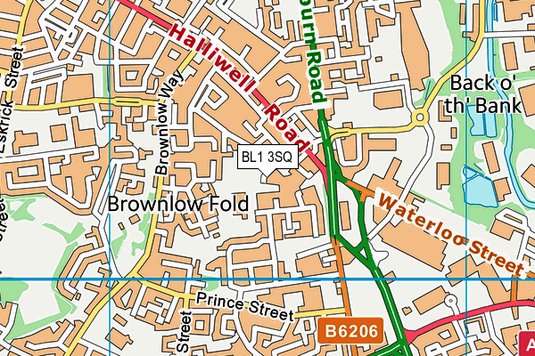 BL1 3SQ map - OS VectorMap District (Ordnance Survey) BL1 3SQ map - OS VectorMap District (Ordnance Survey)