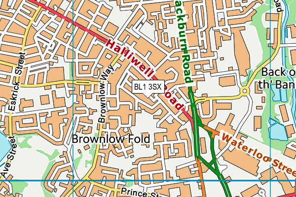 BL1 3SX map - OS VectorMap District (Ordnance Survey) BL1 3SX map - OS VectorMap District (Ordnance Survey)