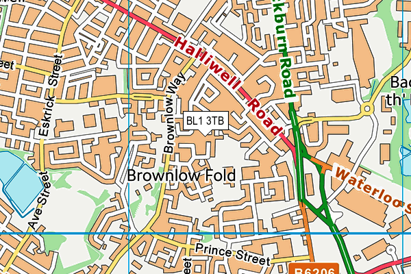 BL1 3TB map - OS VectorMap District (Ordnance Survey)