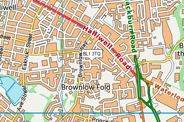 BL1 3TQ map - OS VectorMap District (Ordnance Survey) BL1 3TQ map - OS VectorMap District (Ordnance Survey)