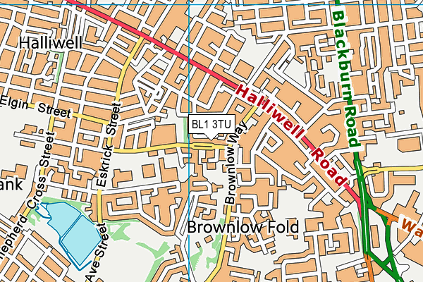 BL1 3TU map - OS VectorMap District (Ordnance Survey) BL1 3TU map - OS VectorMap District (Ordnance Survey)