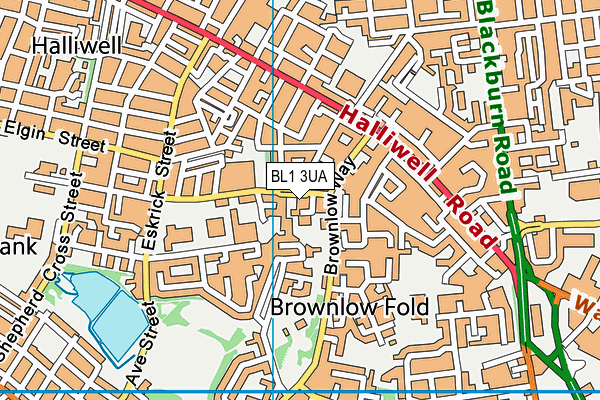 BL1 3UA map - OS VectorMap District (Ordnance Survey) BL1 3UA map - OS VectorMap District (Ordnance Survey)
