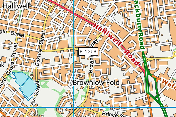 BL1 3UB map - OS VectorMap District (Ordnance Survey) BL1 3UB map - OS VectorMap District (Ordnance Survey)