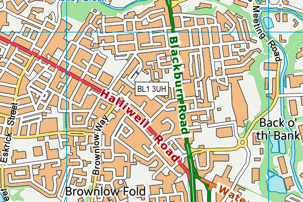 BL1 3UH map - OS VectorMap District (Ordnance Survey) BL1 3UH map - OS VectorMap District (Ordnance Survey)