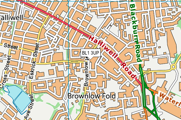 BL1 3UP map - OS VectorMap District (Ordnance Survey)